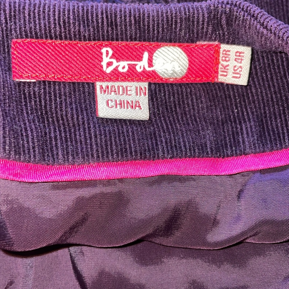 Boden corduroy stitched embroidered detailing midi skirt - Picture 7 of 8
